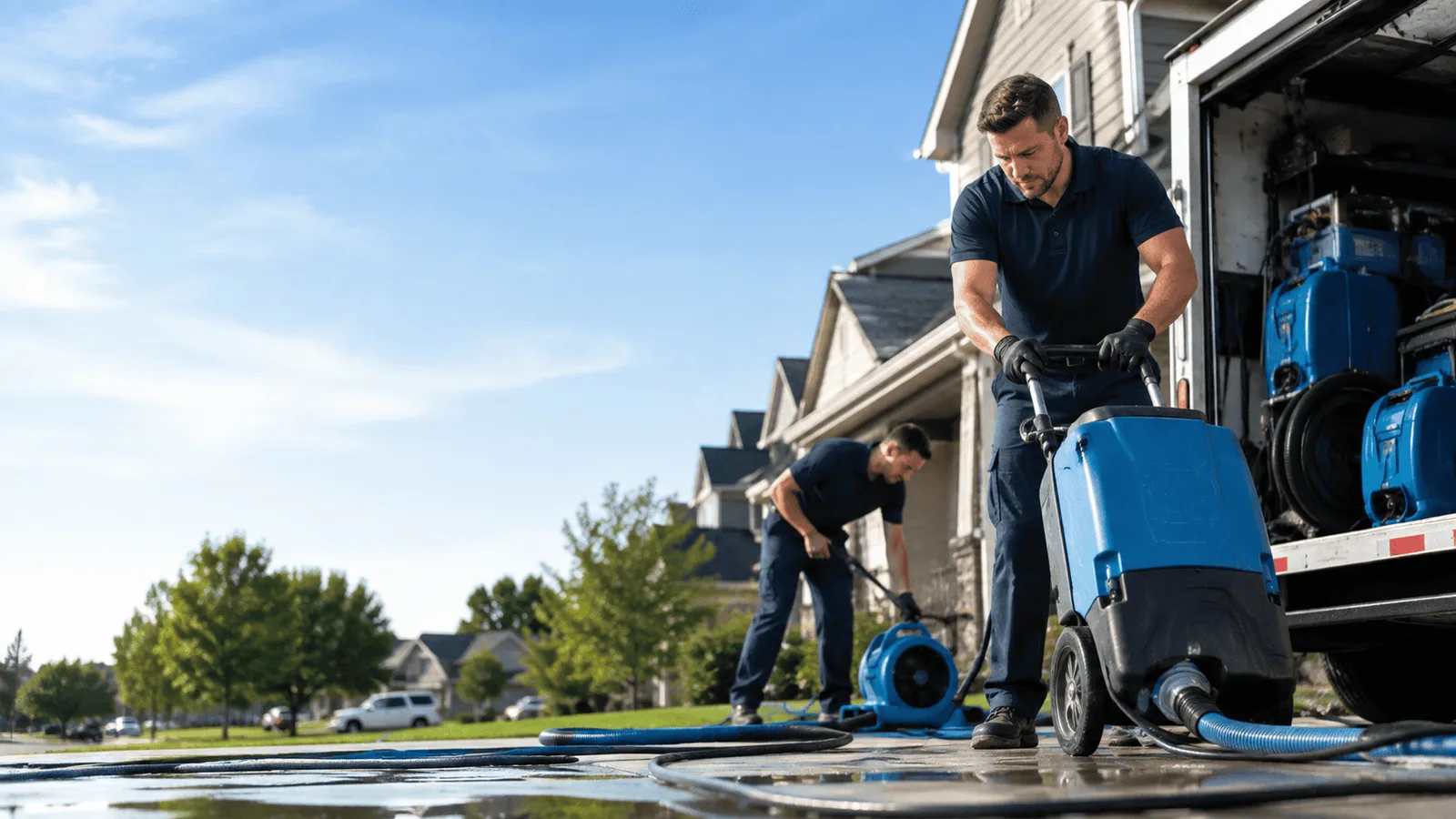 Water Extraction being performed in Hillsborough, NJ
